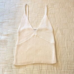 Zara Cream Knit Camisole Size Small